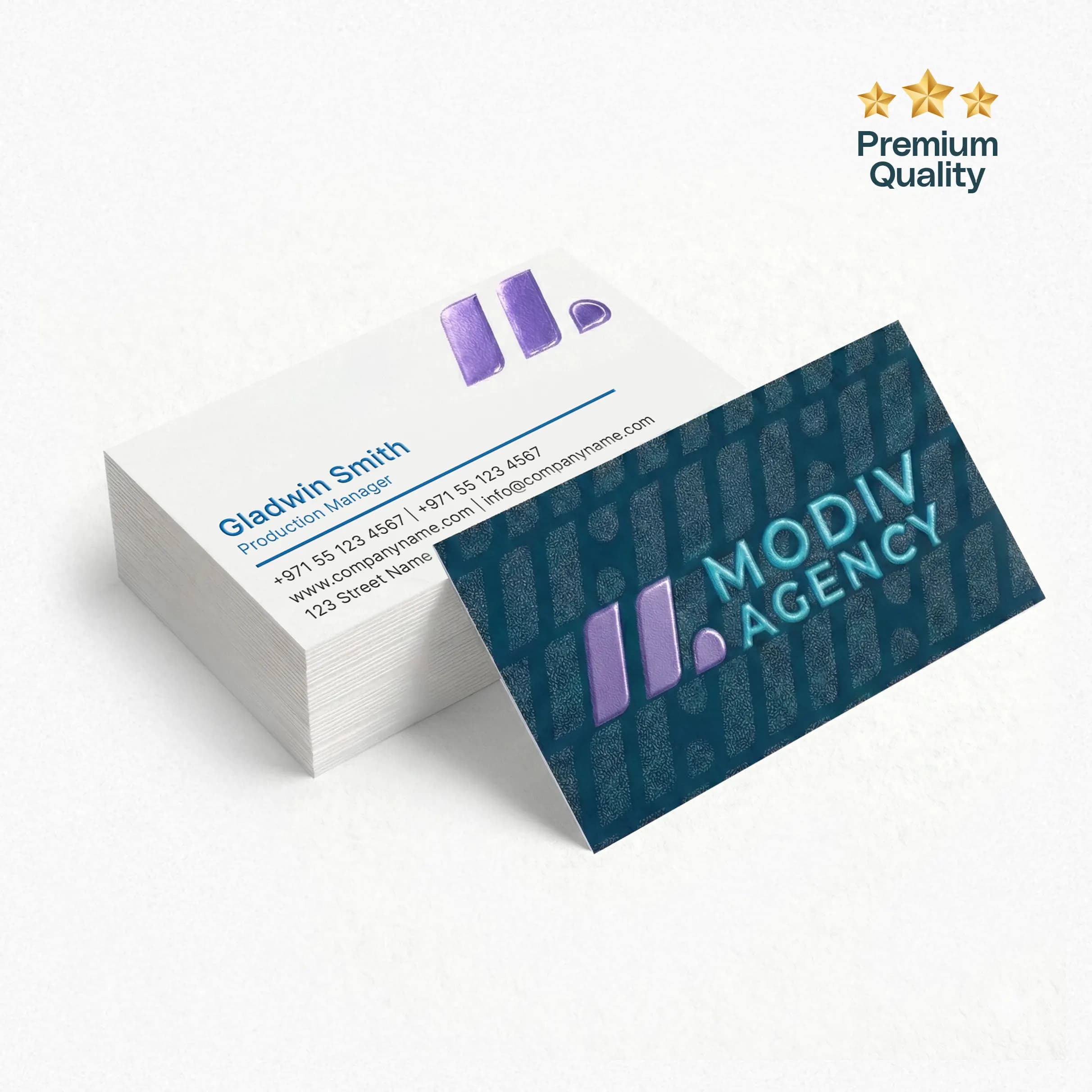 Premium 3D Spot UV Business Cards (350gsm Matte Laminated) (Premium Business Card) – Printcraft